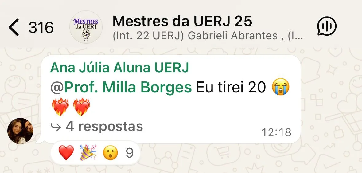 Ana Júlia — Nota 20 na redação UERJ